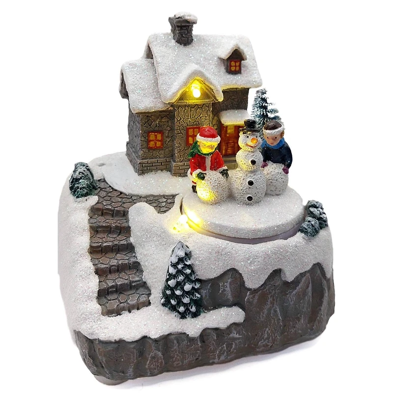 Wizardi 3" Snowy House Christmas Village Décor