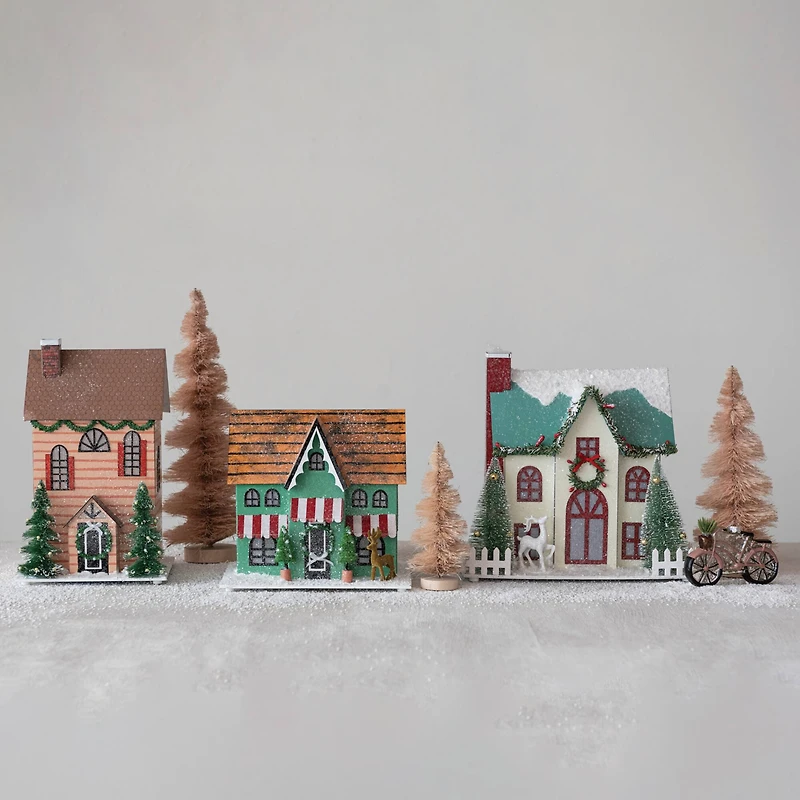 Hello Honey® 10" LED Winter Wonderland Paper House Decoration