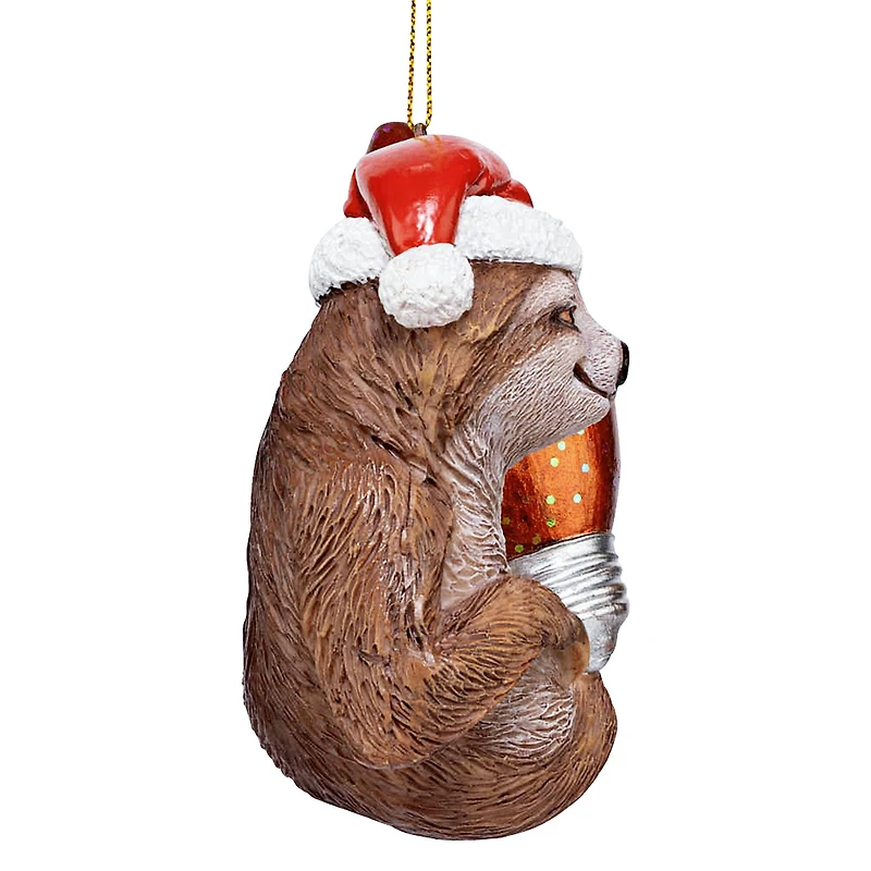 Design Toscano Santa's Sloth Ornaments, 3ct.