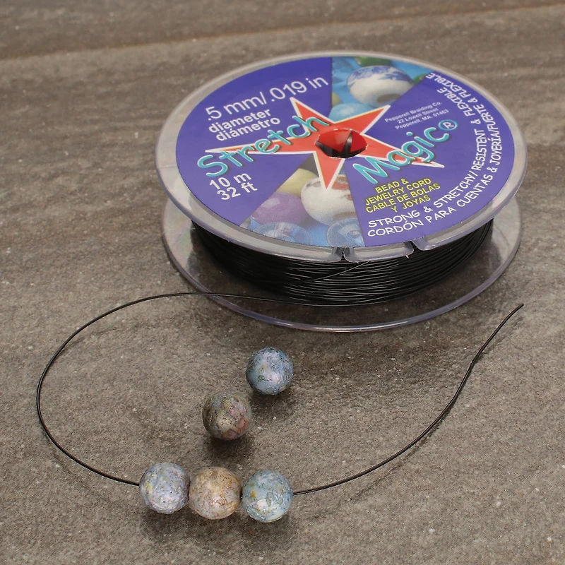 Stretch Magic® 0.5mm Black Bead & Jewelry Cord