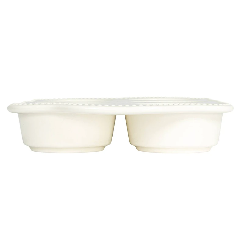 Hello Honey® 12" White Happiness is Cupcakes Stoneware Pan