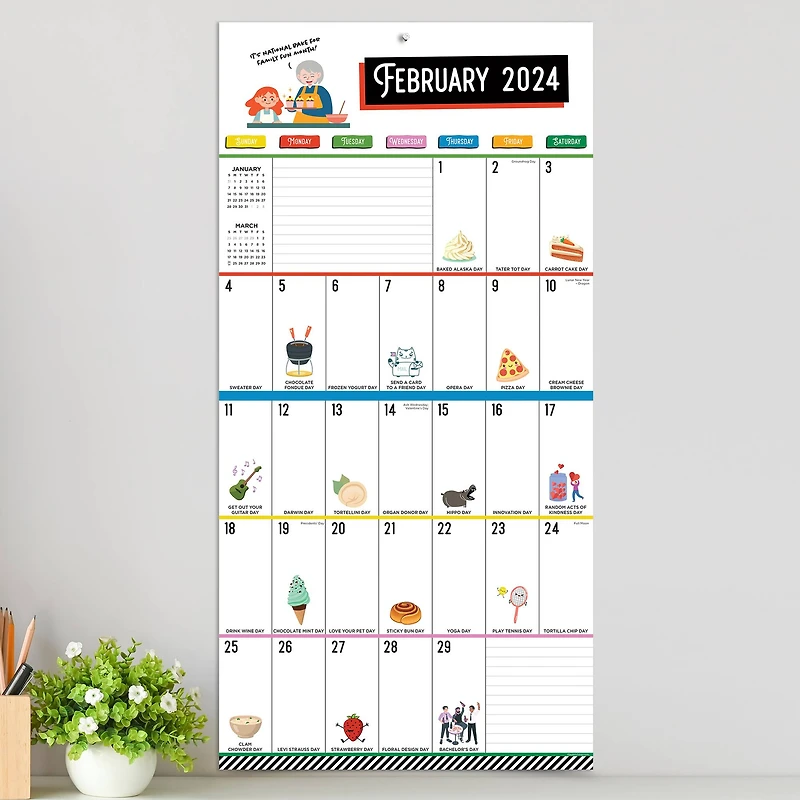 TF Publishing 2024 Every Day's A Holiday Wall Calendar