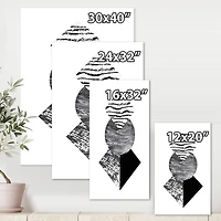 Designart - Tropical Palm Leaf With Abstract Geometry Shapes I