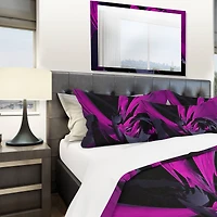 Designart 'Magenta and Grey Mixer' Modern & Contemporary Bedding Set