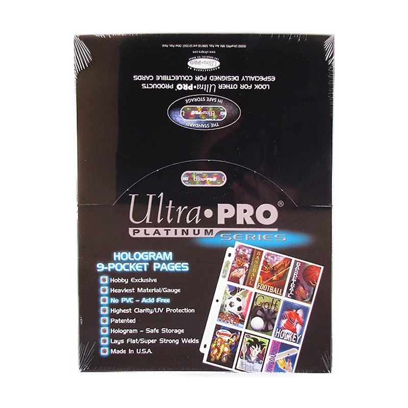 Ultra Pro Platinum 9-Pocket Sheets, 100ct.