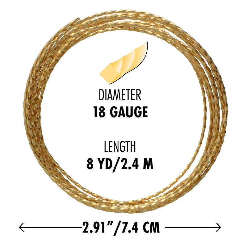 The Beadsmith® Wire Elements™ 18 Gauge Tarnish Resistant Medium Temper Twisted Square Wire