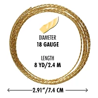 The Beadsmith® Wire Elements™ 18 Gauge Tarnish Resistant Medium Temper Twisted Square Wire