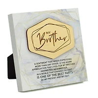 My Brother Meadow Wood Plaque