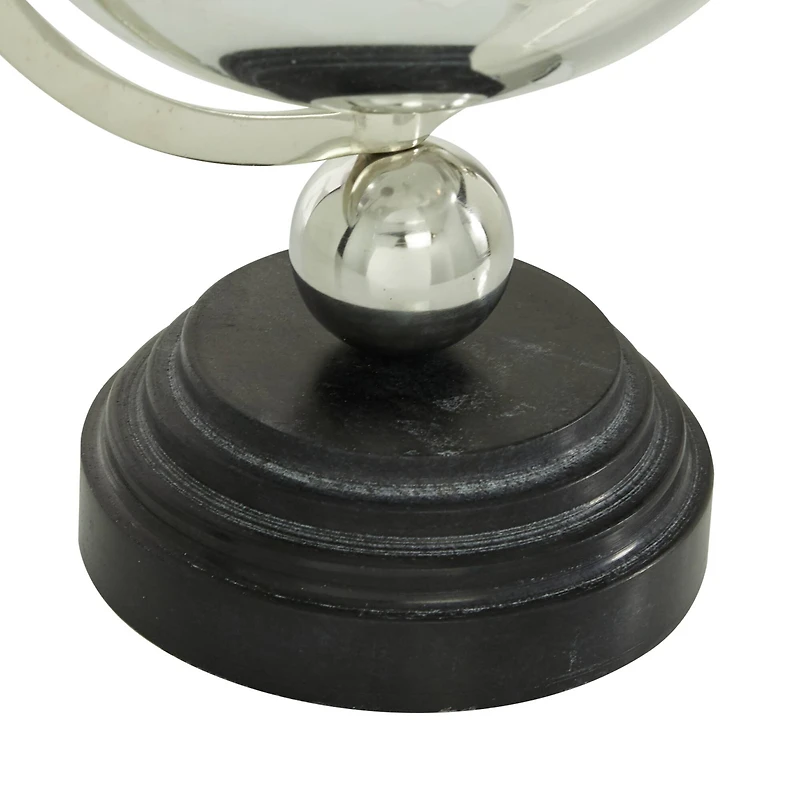 13" Silver Ceramic Glam Globe