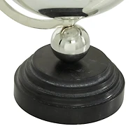 13" Silver Ceramic Glam Globe