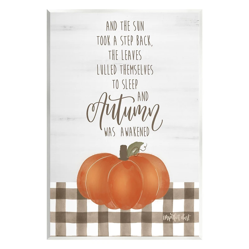 Stupell Industries Autumn Seasonal Phrase Wall Plaque Art