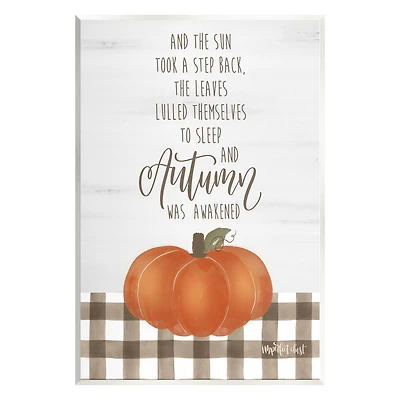 Stupell Industries Autumn Seasonal Phrase Wall Plaque Art