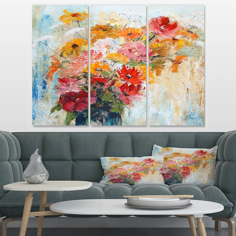 Designart - Flowers in Vase Painted