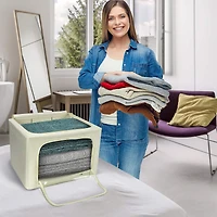 Sorbus Foldable & Stackable Storage Bags with Windows Set