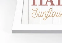 Fall Words White Framed Print Wall Art