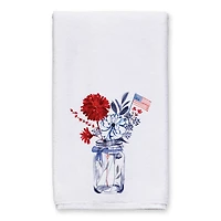 Mason Jar Patriotic Florals Tea Towel Set