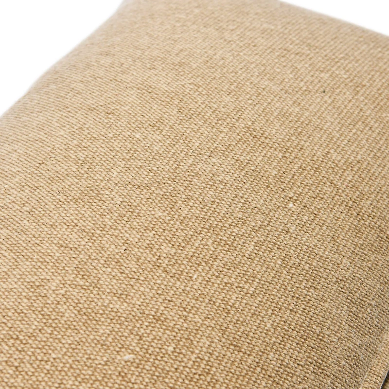 Hello Honey® Tan Woven Canvas Lumbar Pillow Cover