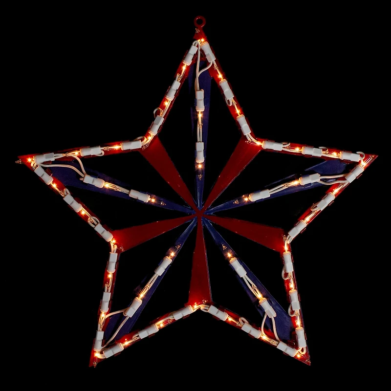 14" July 4th Star Window Silhouette Decoration