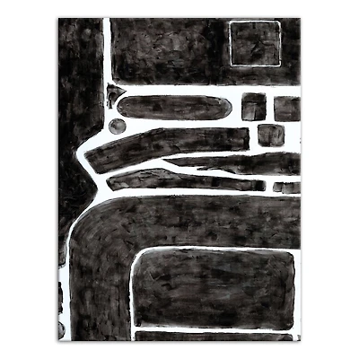 Shape Painting 18" x 24" Canvas Wall Art