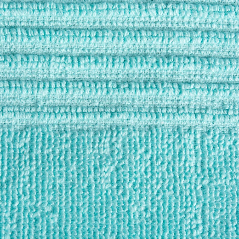 DII® Aqua & White Ribbed Terry Dishtowel Set