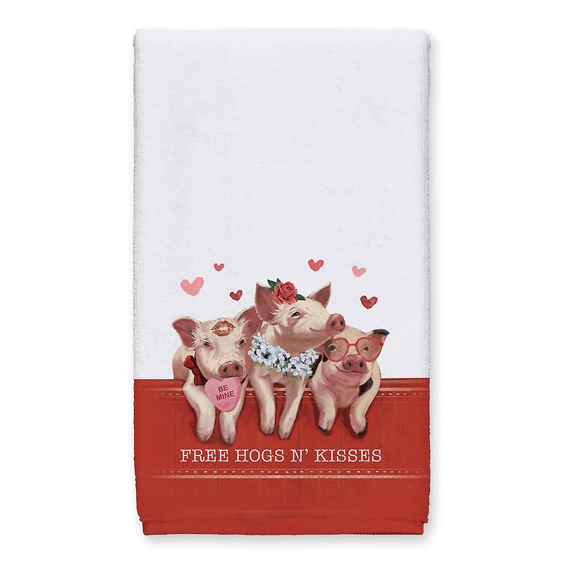 Free Hogs and Kisses Tea Towel Set