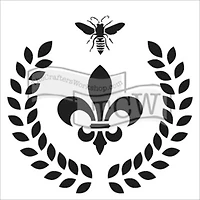 The Crafter's Workshop Laurel Wreath Stencil, 6'' x 6''