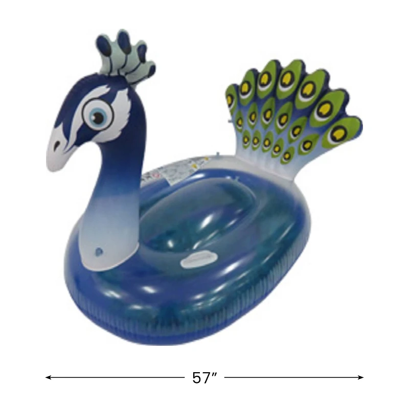 Pool Central® 4.75ft. Purple Inflatable Peacock Swimming Pool Float