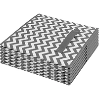 Sorbus 11" Chevron Gray Foldable Storage Cubes, 6ct.