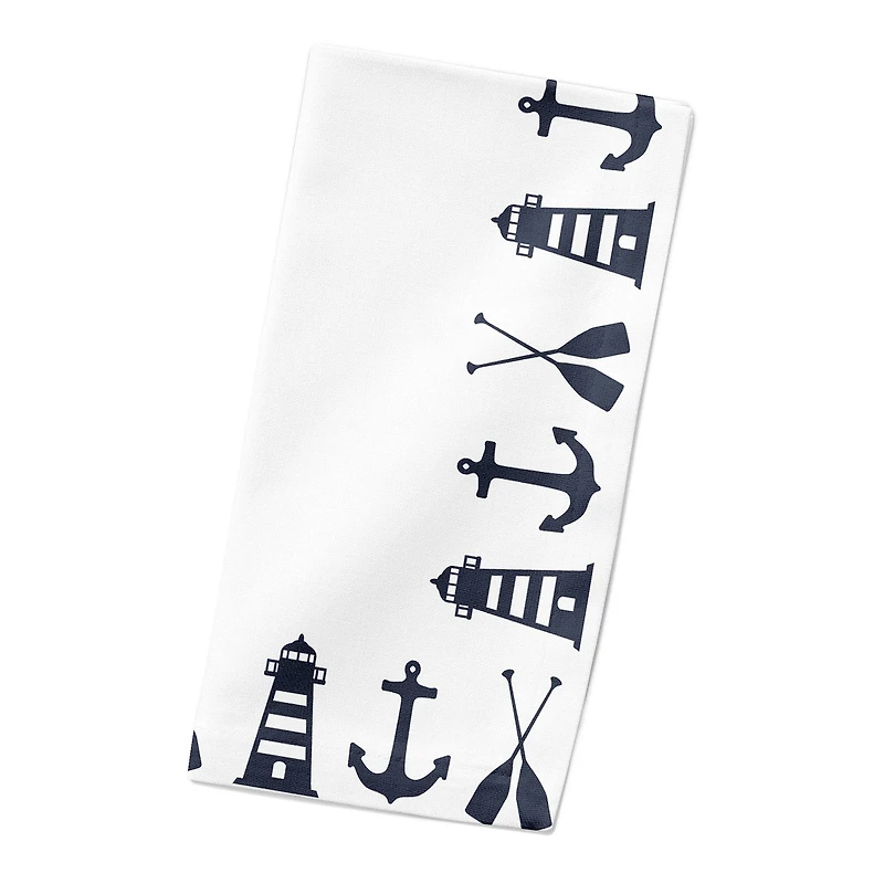 Nautical Border 10" x 10" Poly Twill Napkin