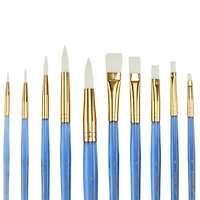White Synthetic Acrylic Round & Flat 10 Piece Brush Combo By Artist's Loft® Necessities™