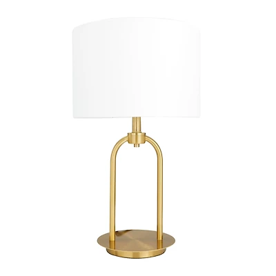 Gold Modern Table Lamp, 7" x 7" x 19"