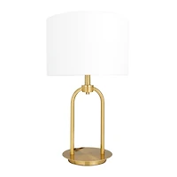 Gold Modern Table Lamp, 7" x 7" x 19"