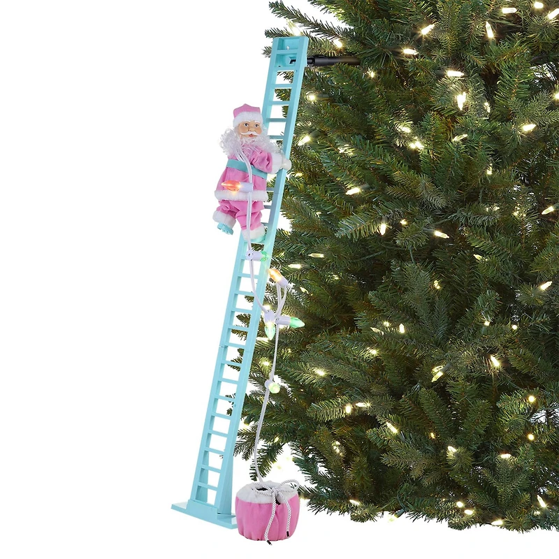 3.5ft. Animated Pastel Super Climbing Santa