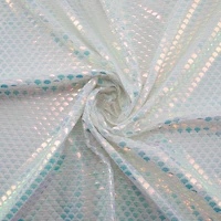Cosplay by Yaya Han White Iridescent Scale Stretch Fabric