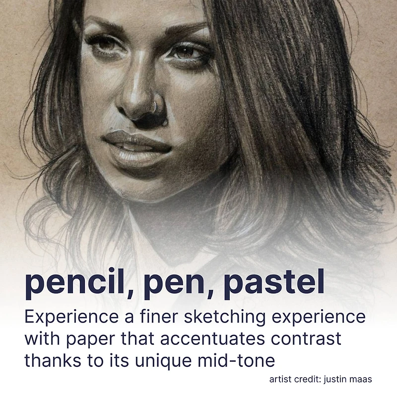 Strathmore Toned Sketch Paper Pad, 400 Series, 50 Sheets, 9" x 12