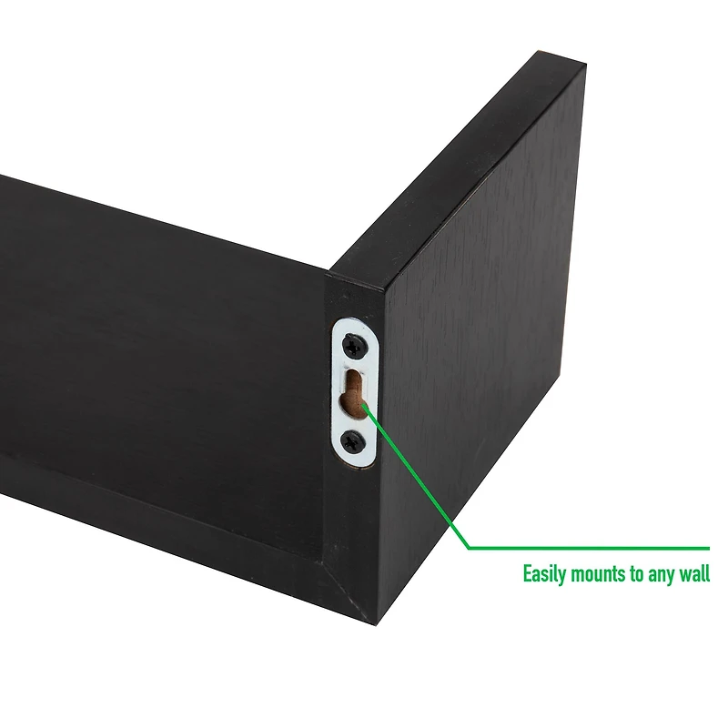 Mind Reader Floating Shelf Set with Invisible Brackets