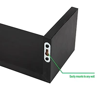 Mind Reader Floating Shelf Set with Invisible Brackets