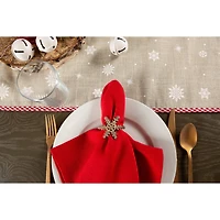 DII® 70" Red Reindeer Embroidered Table Runner