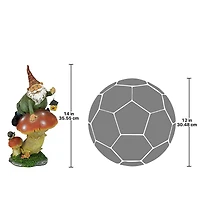 Design Toscano 14" Tesla with the Lamp Garden Gnome Statue