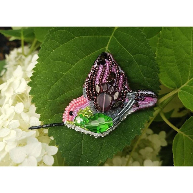 Crystal Art Beadwork Kit For Creating Brooch Fly Bird