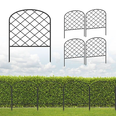 NEX 10ft. Black Rhombic Garden Fence