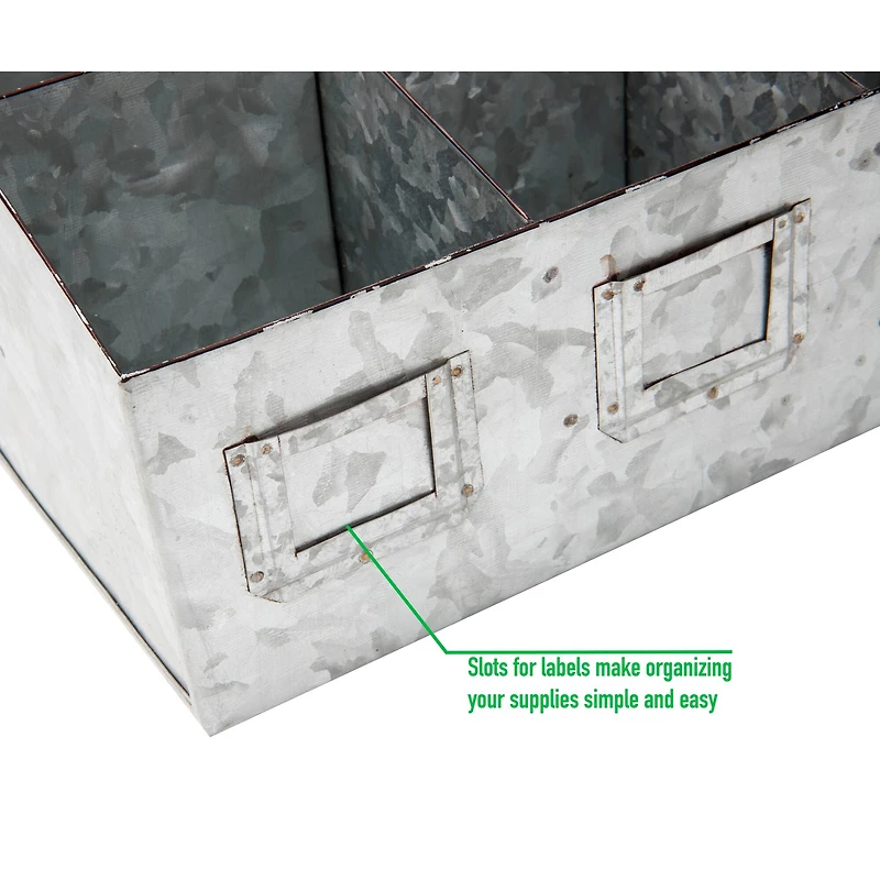 Mind Reader Galvanized Steel Organizer