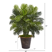 3.5ft. Areca Palm in Metal Pail Planter