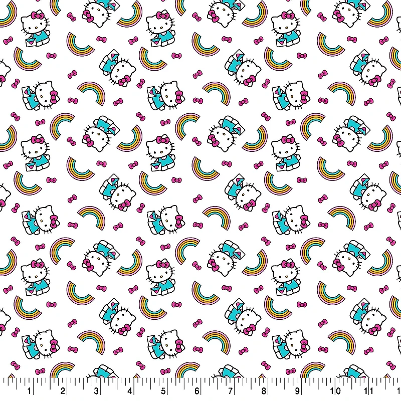 Hello Kitty® Rainbow Toss Cotton Fabric 