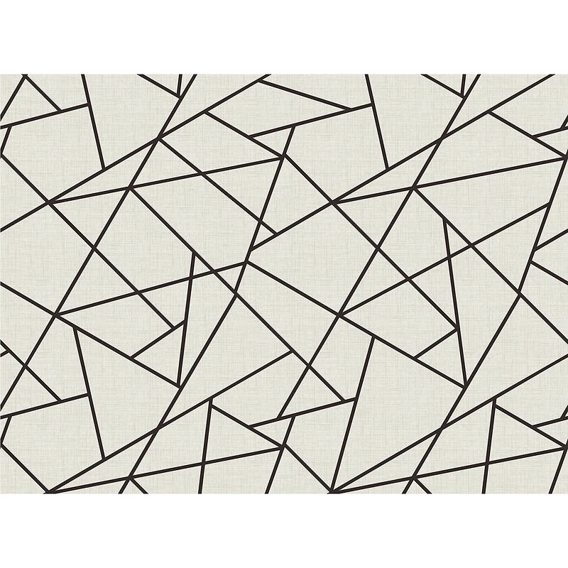 Katie Hunt Black on Dove Gray Modern Lines Wall Mural