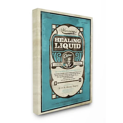 Stupell Industries Healing Liquid Coffee Vintage Comic Book Wall Canvas