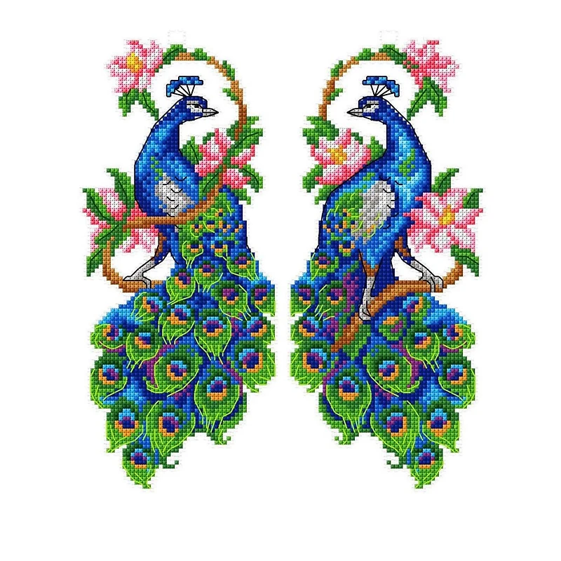 Crafting Spark Peacocks Counted Cross Stitch Kit