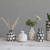 Hello Honey® Terracotta Vase with Wax Relief Dots