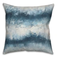 Painterly Abstract Waves Throw Pillow