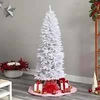 6ft. Pre-Lit White Artificial Christmas Tree, Warm White LED Lights
